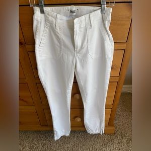 Paige Mayslie Jogger White Denim Jeans